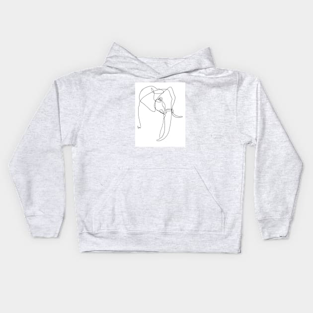 Elephant Kids Hoodie by beagarcia_art